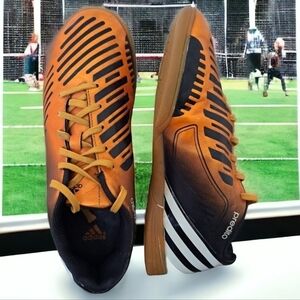 Adidas Predator sneakers orange white black men's shoes Size 6